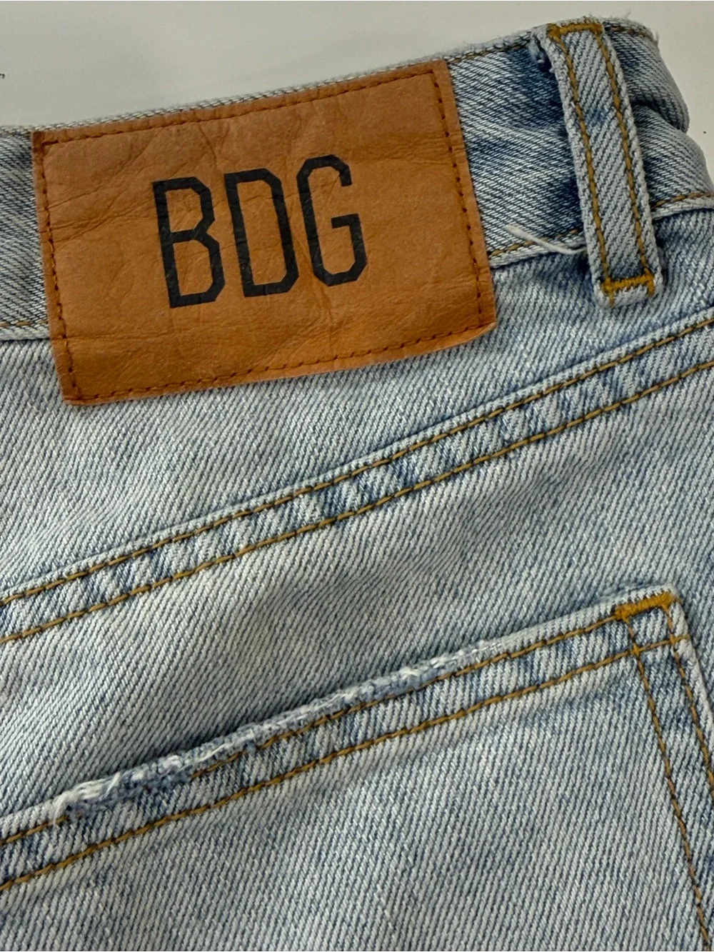 BDG Light Blue Distressed Denim Cutoff Shorts Womens Size 26